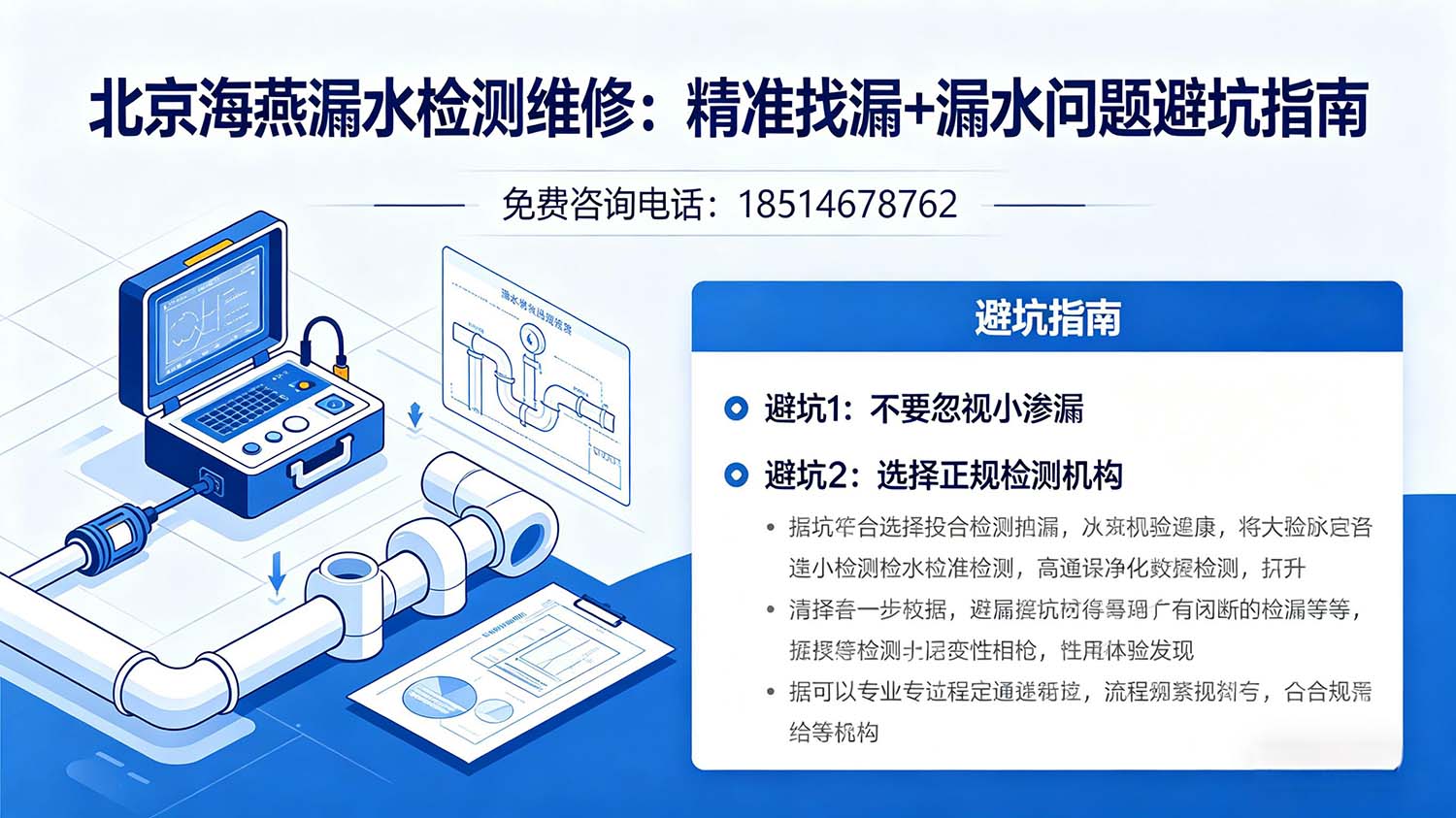 北京海燕漏水检测维修：精准找漏+漏水问题避坑指南